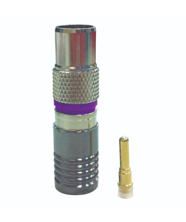 MATCHMASTER PAL FEMALE COMPRESSION CONNECTOR FOR RG59 SDI CABLE (25 Pack) : 08MM-HD59PF