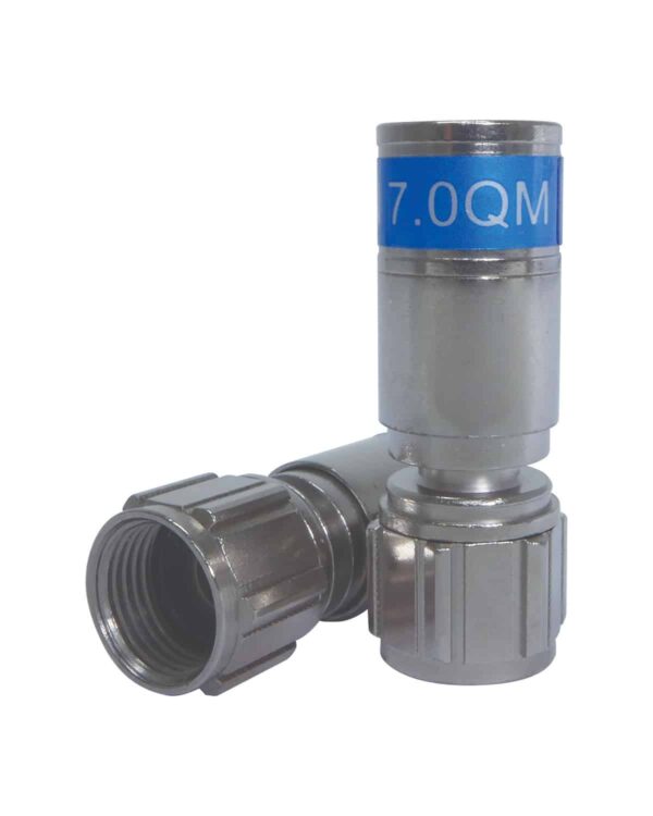 MATCHMASTER CONNECTOR RG6 UNIVERSAL COMPRESSION QUICK MOUNT (100 Pack) : 08MM-QM06