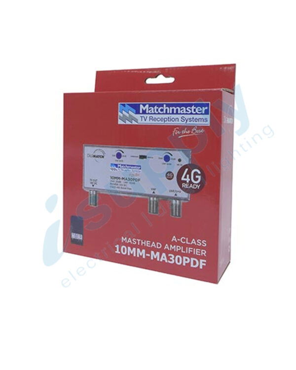 MATCHMASTER Masthead Amplifier VHF/UHF 30dB with 4G/5G Filter and Power Supply 10MM-MA30PDF - Image 2