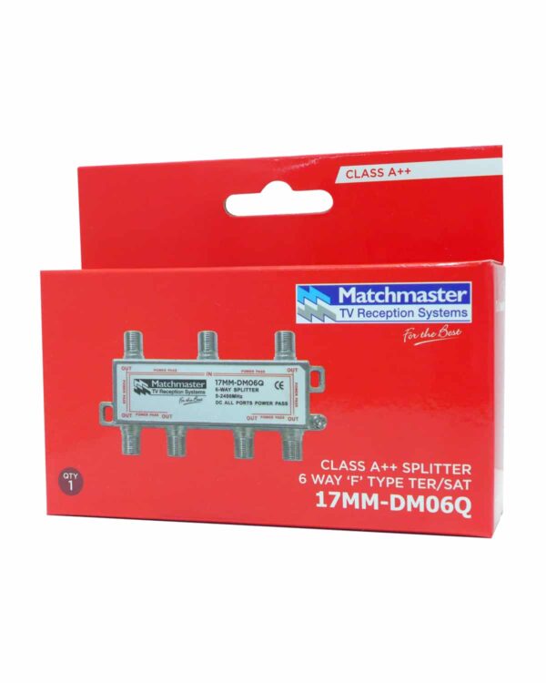 MATCHMASTER SPLITTER 6 WAY FOR TDT SYSTEMS - BULK PACK 50 Pack : 17MM-DM06QB - Image 2
