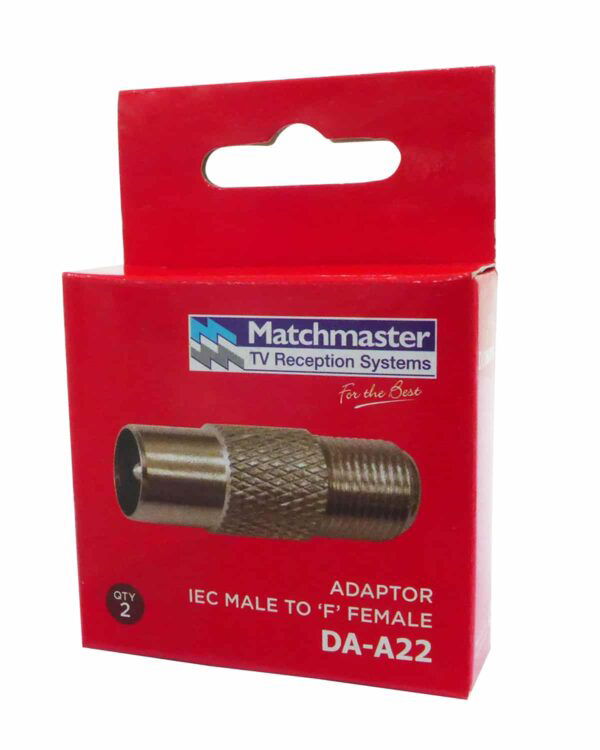 MATCHMASTER F' FEMALE TO PAL MALE ADAPTOR (2PK) : DA-A22 - Image 2