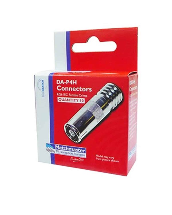 MATCHMASTER CONNECTOR RG6 IEC FEMALE HANG SELL 10PK : DA-P4H - Image 2