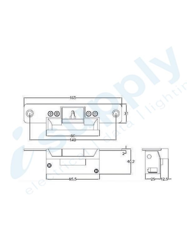 VIP Vision Monitored Mortise Electric Door Strike ACLOC102 - Image 2