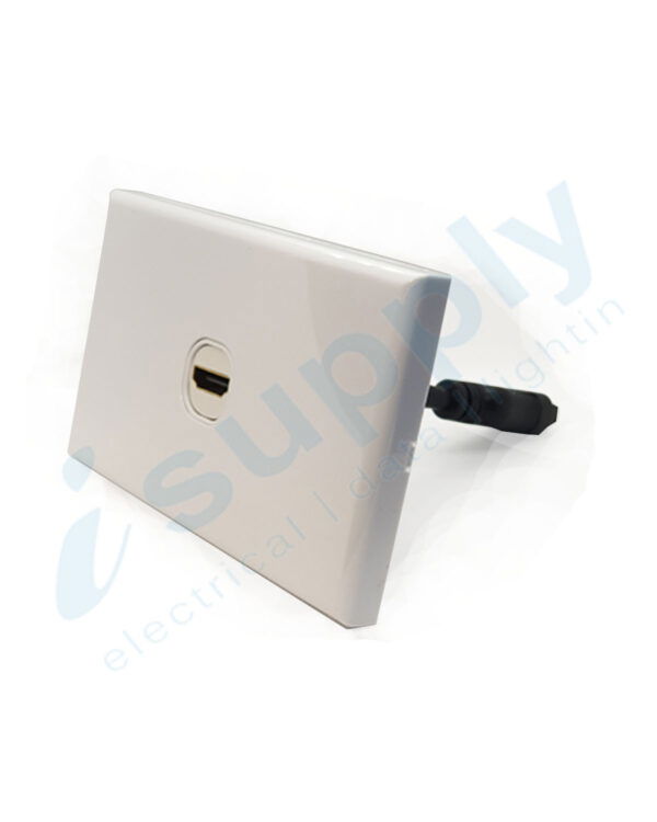 1 Port Gang Wall Plate Wallplate Clipsal Style HDMI v1.4 Home Theatre A/V Insert - Image 2