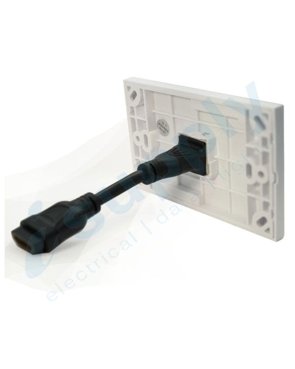 1 Port Gang Wall Plate Wallplate Clipsal Style HDMI v1.4 Home Theatre A/V Insert - Image 3