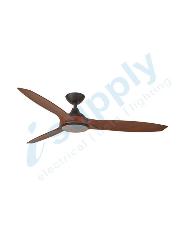 Martec Newport 1420mm DC Remote Ceiling Fan 18w LED Light Tricolour Old Bronze/Wal MNF1433OWR