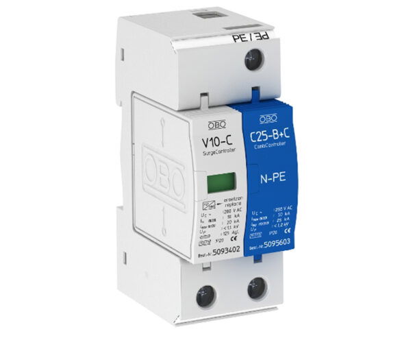 OBO Bettermann SURGE DEV V10 TYPE 2+3 1P+N 20KA V10-C-1-NPE x 1 /EACH