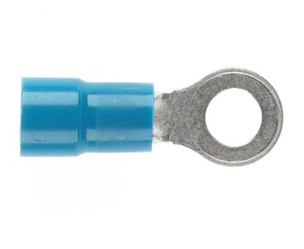 Cabac BLUE RING TERMINAL 4MM STUD RT2-4 x 100