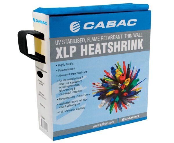 Cabac HEATSHRINK THIN WALL 12.7MM BLACK 10MBOX XLP13BK-10M