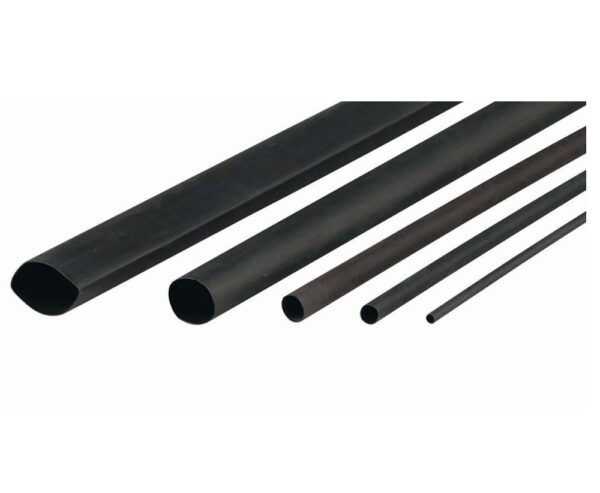 Cabac HEATSHRINK THIN WALL 2.4MM BLACK 1.2M XLP2.5BK/4FT