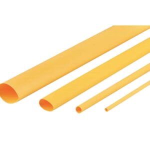 Cabac HEATSHRINK THIN WALL 6.4MM YELLOW 1.2M XLP7Y/4FT