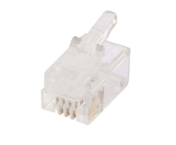 Cabac PLUG RJ11 4P4C FLAT STRANDED UTP 100PK 0644FST-C