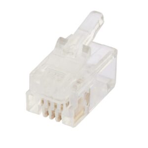 Cabac PLUG RJ11 4P4C ROUND SOLID UTP 100PK 0644RSL-C