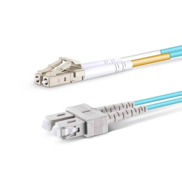 LC-SC OM3 Multimode Fibre Optic Patch Lead - 5m FCLCSC5M - Image 2