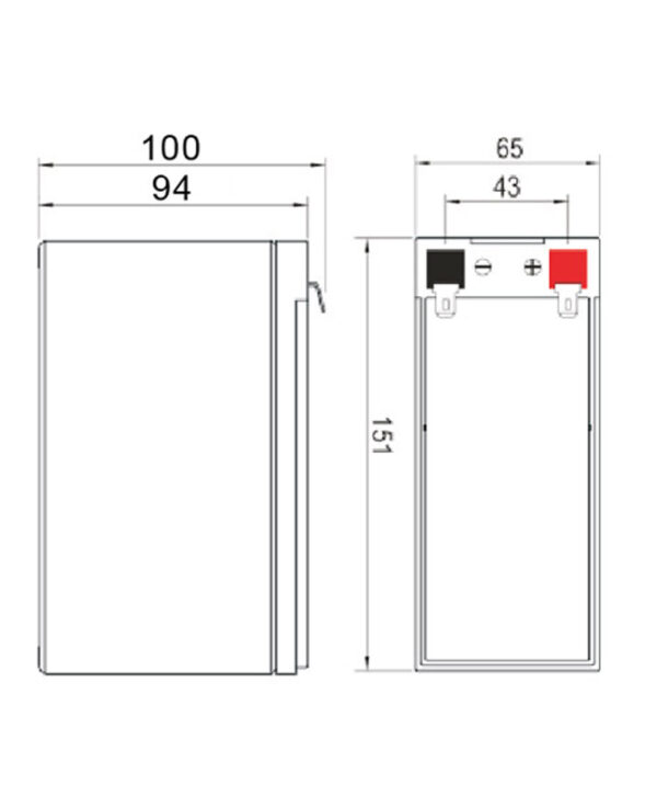 Watchguard 12VDC 7Ah Sealed Lead Acid Battery D12V7A - Image 2