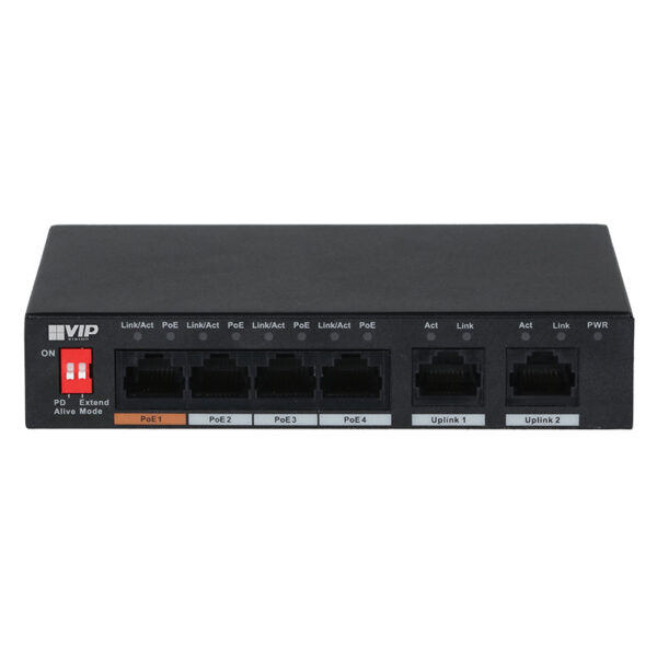 VIP Vision 4-port Unmanaged Fast Hi-PoE Ethernet Switch VSPOE-SWA4