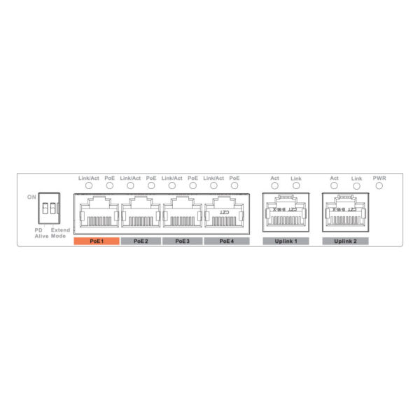 VIP Vision 4-port Unmanaged Fast Hi-PoE Ethernet Switch VSPOE-SWA4 - Image 2