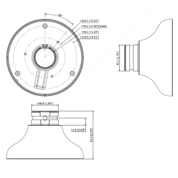Adapter for Ceiling & Wall Mount Brackets VSBKTA107 - Image 2