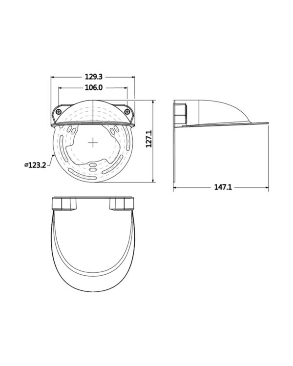Rain Cover Dome Camera Bracket VSBKTA200W - Image 3