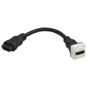 MATCHMASTER INSERT HDMI-HDMI TO SUIT WHITE WALL PLATES - 10PK : 05MM-WA09W