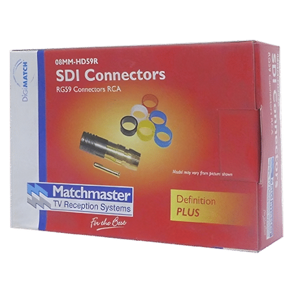 MATCHMASTER CONNECTOR RG59SDI RCA HDTV (25 Pack) : 08MM-HD59R - Image 2