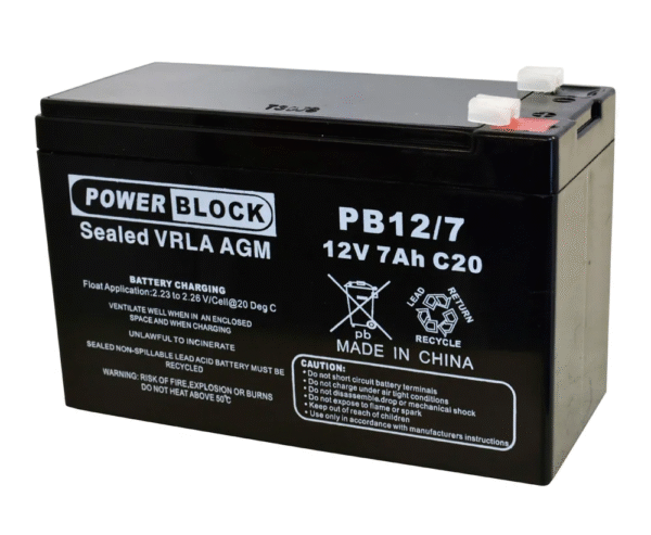 POWERBLOCK 12V 1.2Ah Battery T1 PB12/1.2-UNI