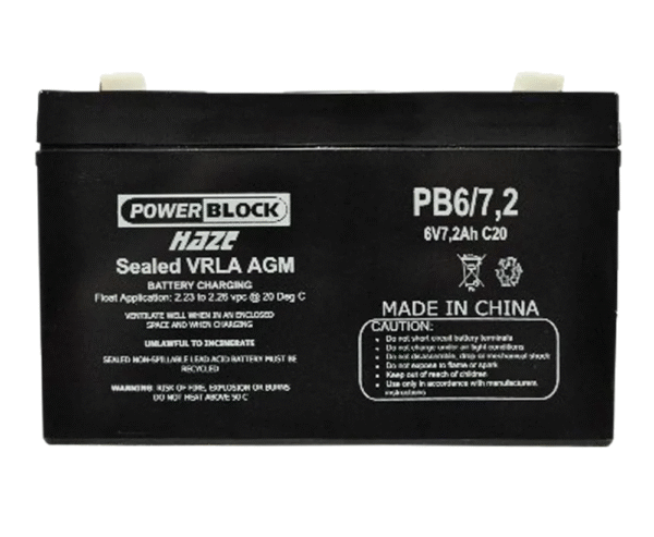 Power Block 6V 7.2Ah Battery T1 PB6/7.2-UNI