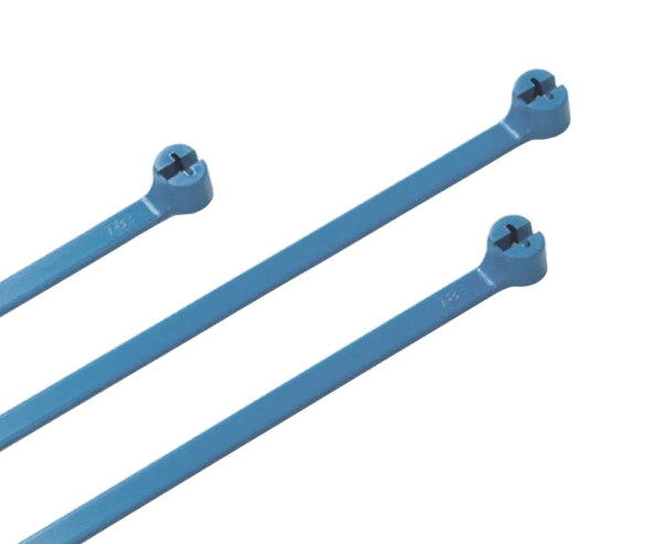 TY-RAP PA 6.6 DETECT C/TIE 361X4.8MM BLUE 100PK TY528MR-NDT