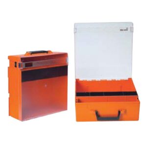 Rolacase with Liftout Tray (Clear Lid) Orange 370x370x130 ROLRC003/CL