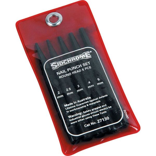 Sidchrome 5 Piece Nail Punch Set SIDSCMT27130