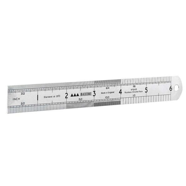 Stanley Rustless Steel Rule 2 Sided 150mm/6 STA35-400