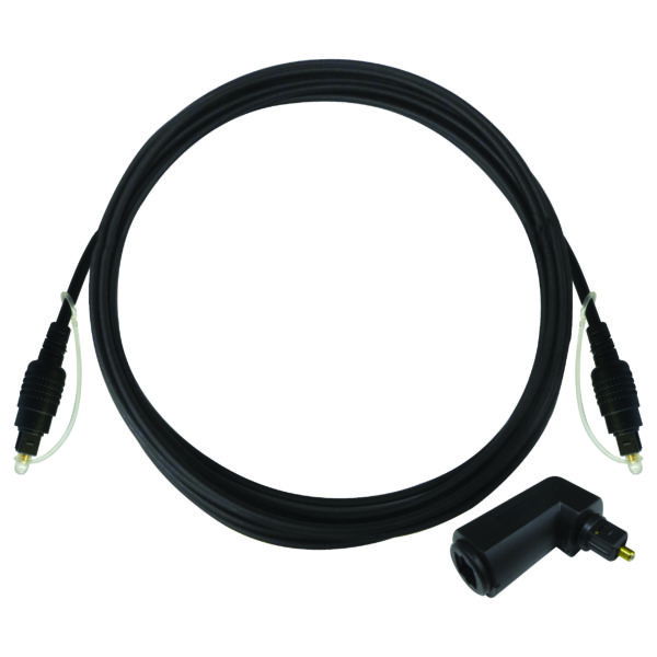 MATCHMASTER TOSLINK LEAD AND RIGHT ANGLE ADAPTOR 3M : 04MM-TOS3