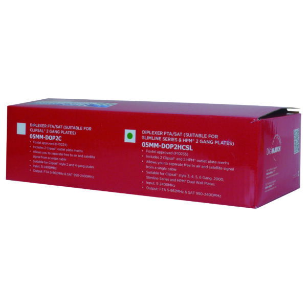 MATCHMASTER DIPLEXER FTA/SAT TV SUITABLE HPM/CLIPSAL WP56/57/62 COMPATIBLE : 05MM-DOP2HCSL - Image 2
