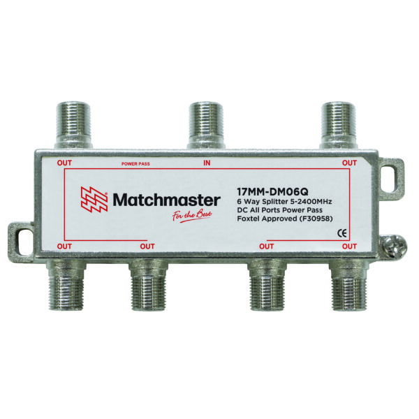 MATCHMASTER SPLITTER 6 WAY FOR TDT SYSTEMS : 17MM-DM06Q