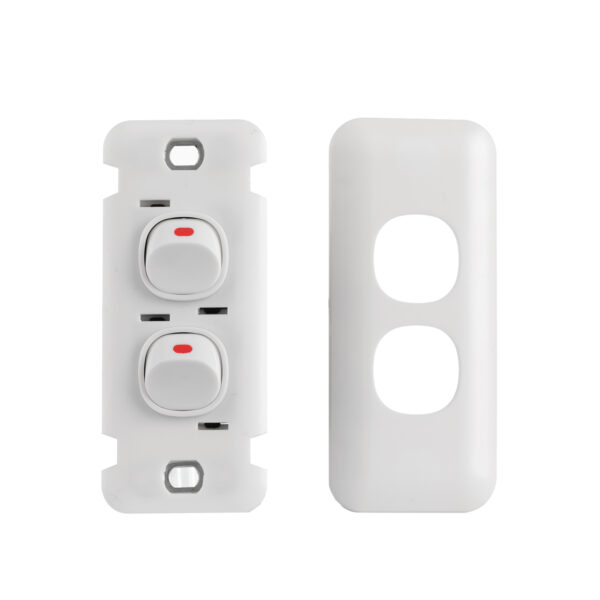 Transco Architrave Switch 2 Gang Wafer AS2W - Image 6