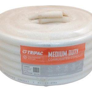 TRIPAC CORRUGATED CONDUIT WHITE 20MM X 25M (1/each) CCW2025