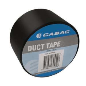 CABAC Duct Tape Black 30m roll 48mm Wide (1/each) DT48BK
