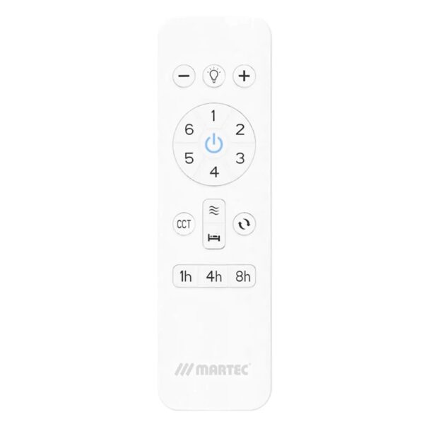 Martec Viper DC 1320mm 3 Blade All ABS WIFI & Remote Control Ceiling Fan with Variable Dim 18w CCT LED Light Matt White MVDC1333W - Image 2