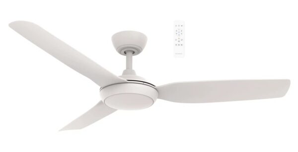 Martec Viper DC 1320mm 3 Blade All ABS WIFI & Remote Control Ceiling Fan with Variable Dim 18w CCT LED Light Matt White MVDC1333W