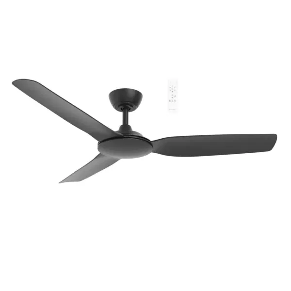 Martec Viper DC 1320mm 3 Blade All ABS WIFI & Remote Control Ceiling Fan Only Matt Black MVDC133M