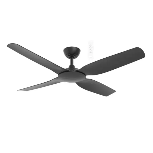 Martec Viper DC 1320mm 4 Blade All ABS WIFI & Remote Control Ceiling Fan Only Matt Black MVDC134M