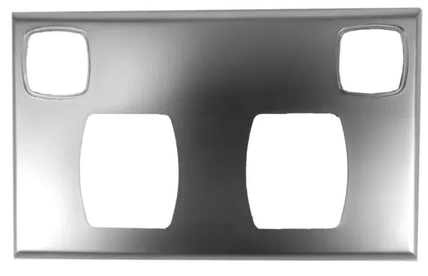 Transco Power Point Double Double Pole Cover Satin Chrome P2DC/SC