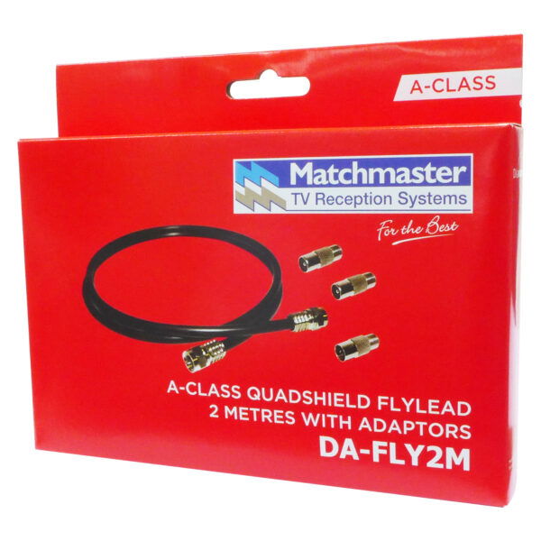 MATCHMASTER Flylead 2m RG59 QUAD + adpt D/Pack : DA-FLY2M - Image 2