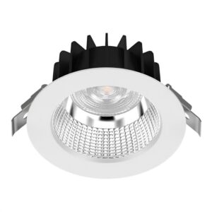 TRADESAVE LED 10W Faceted Downlight Tricolour Dimmable Recesed White 90-95mm Dia (1/each) TSDL178310WTRI