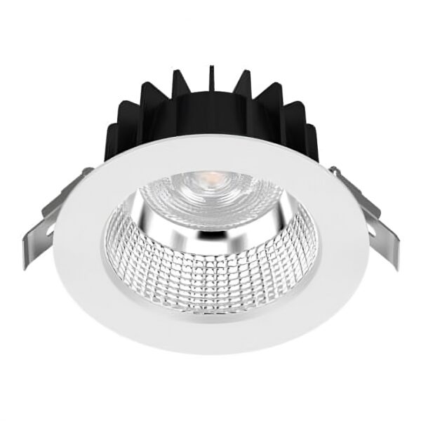 TRADESAVE LED 30W Faceted Downlight Tricolour Dimmable Recesed White 200-210mm Dia (1/each) TSDL178830WTRI