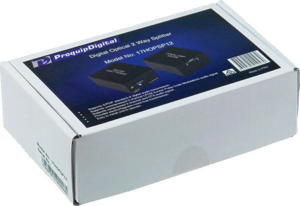 ProquipDigital 2 Way Digital Optical Audio Splitter 17HOPSP12 - Image 2