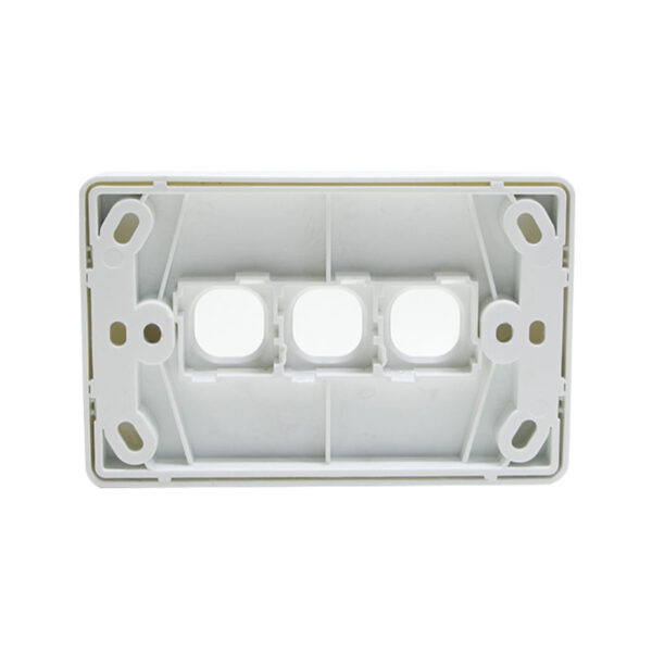 AVOL Grid Plate 3 Gang - White ESW103 - Image 2