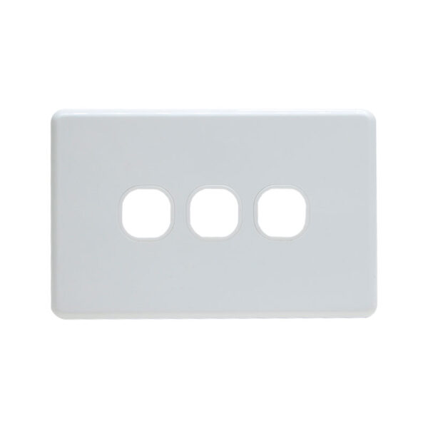 AVOL Grid Plate 3 Gang - White ESW103