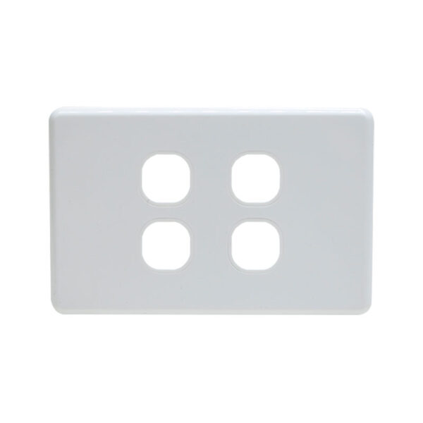 AVOL Grid Plate 4 Gang - White ESW104