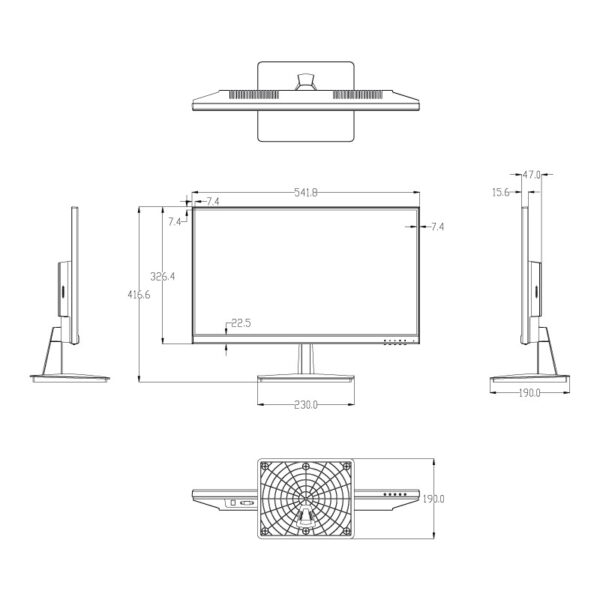 Flashview 24" Flashview 1080p LED LCD Surveillance Monitor (VA) LCDFL24G2 - Image 2